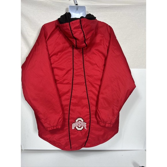 Men’s XXL Nike Ohio State Buckeyes Long Parka Hooded OverCoat Insulated Raincoat - Picture 7 of 16